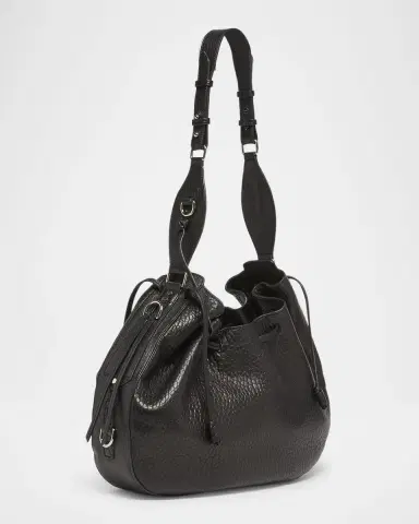 Isabel Marant Bolton Pebble Leather Drawstring Hobo Bag | Thumbnail 3 Isabel Marant Bolton Pebble Leather Drawstring Hobo Bag | Thumbnail 3