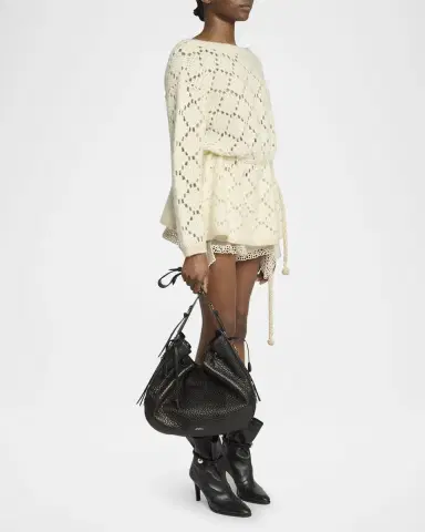 Isabel Marant Bolton Pebble Leather Drawstring Hobo Bag | Thumbnail 5 Isabel Marant Bolton Pebble Leather Drawstring Hobo Bag | Thumbnail 5