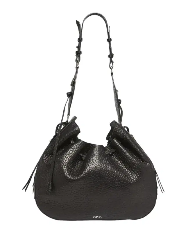 Bolton Pebble Leather Drawstring Hobo Bag