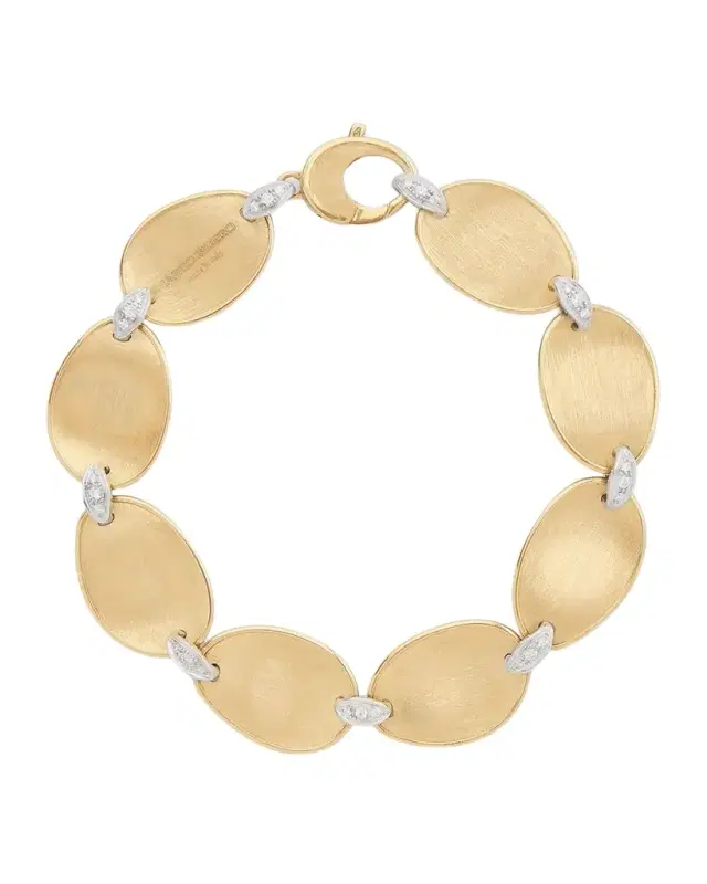 18K Gold Lunaria Bracelet with Diamond Accents