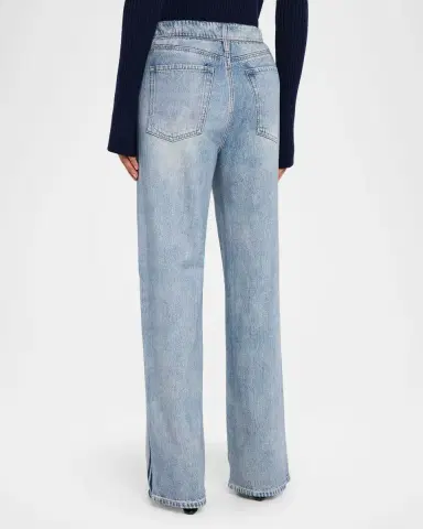 Rag & Bone rb Miramar Terry Wide-Leg Track Jeans | Thumbnail 2