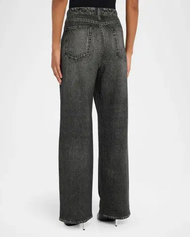 Rag & Bone rb Miramar Terry Wide-Leg Track Jeans | Thumbnail 6