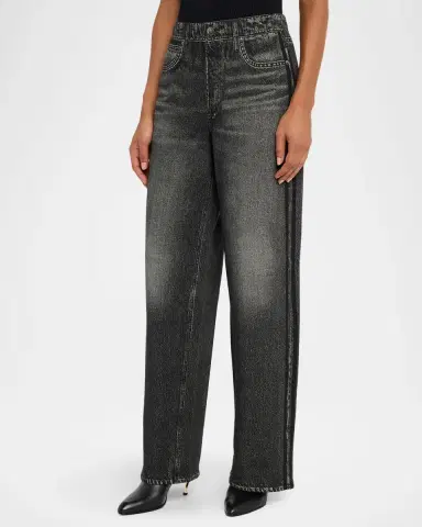 Rag & Bone rb Miramar Terry Wide-Leg Track Jeans | Thumbnail 7