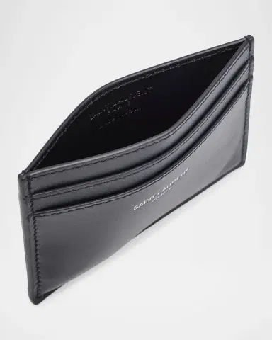 Saint Laurent Men's Card Case in Smooth Leather | Thumbnail 4 Saint Laurent Men's Card Case in Smooth Leather | Thumbnail 4