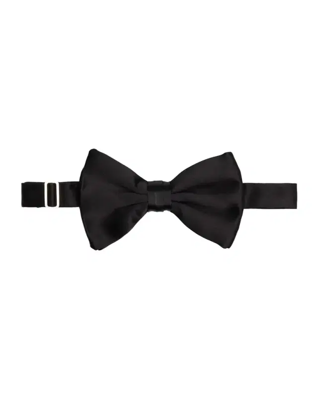 Men 's Black Silk Pre-Tied Bow Tie
