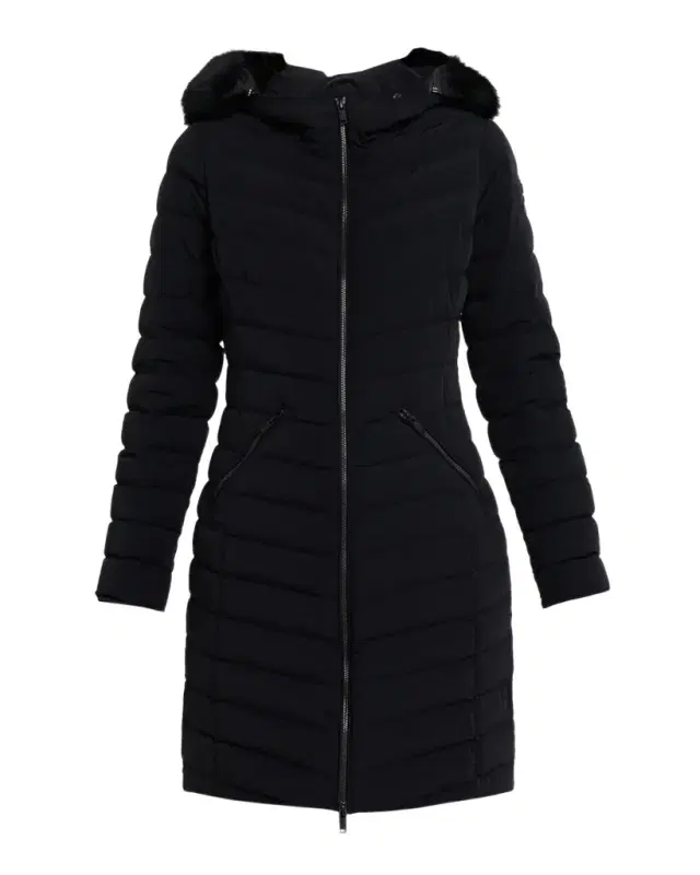Andesite Down Parka with Removable Hood & Shearling Trim
