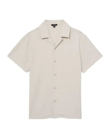 Reiss Men 's Textured Knit Camp Shirt | Thumbnail 1 Reiss Men 's Textured Knit Camp Shirt | Thumbnail 1