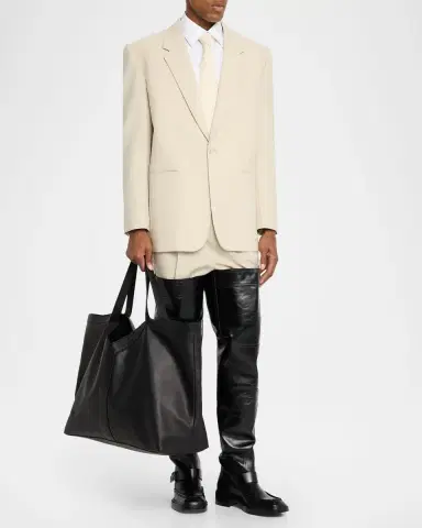 Saint Laurent Men's Y Tote Bag in Grained Leather | Thumbnail 5 Saint Laurent Men's Y Tote Bag in Grained Leather | Thumbnail 5
