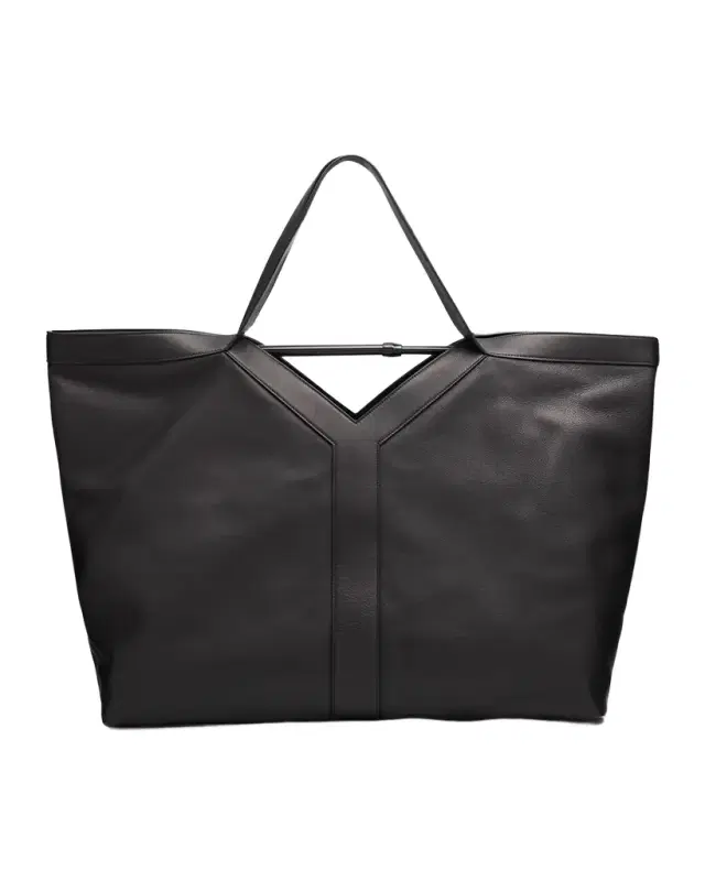 Saint Laurent Men 's Y Tote Bag in Grained Leather