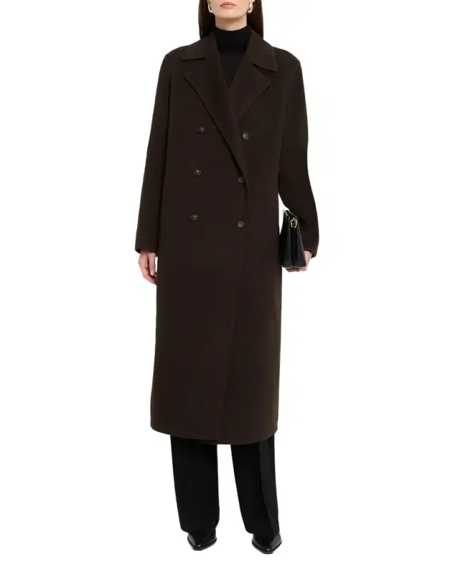Vince Cashmere-Blend Double-Breasted Coat