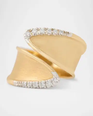 Marco Bicego 18K Gold Lunaria Twist Wrap Diamond Ring | Thumbnail 2