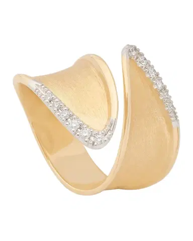 Marco Bicego 18K Gold Lunaria Twist Wrap Diamond Ring | Thumbnail 1