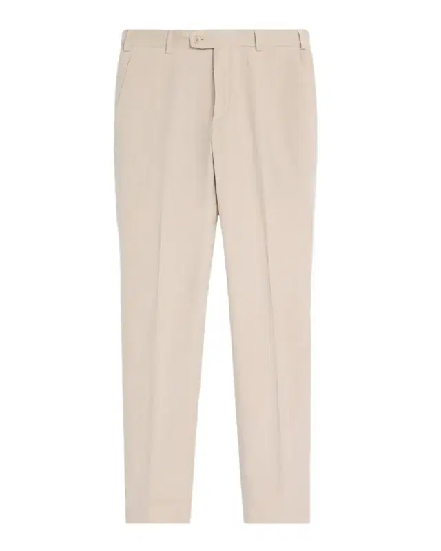 Men 's Cotton and Cashmere Flat-Front Trousers