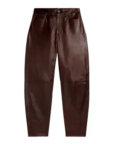 Polo Ralph Lauren Curved Tapered Leather Pants | Thumbnail 1 Polo Ralph Lauren Curved Tapered Leather Pants | Thumbnail 1