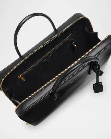 Saint Laurent Men's Sac De Jour Large Slim Briefcase in Smooth Leather | Thumbnail 4 Saint Laurent Men's Sac De Jour Large Slim Briefcase in Smooth Leather | Thumbnail 4