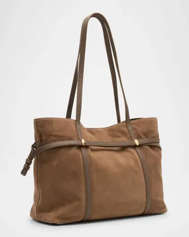 Veronica Beard Lasso Belted Suede Tote Bag | Thumbnail 3 Veronica Beard Lasso Belted Suede Tote Bag | Thumbnail 3