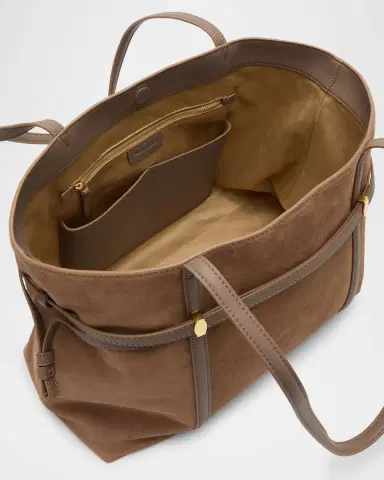Veronica Beard Lasso Belted Suede Tote Bag | Thumbnail 4 Veronica Beard Lasso Belted Suede Tote Bag | Thumbnail 4