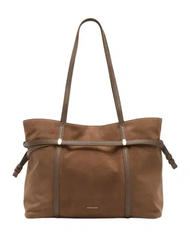 Veronica Beard Lasso Belted Suede Tote Bag | Thumbnail 1 Veronica Beard Lasso Belted Suede Tote Bag | Thumbnail 1
