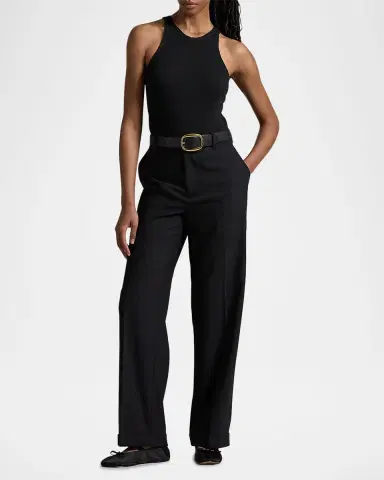 Polo Ralph Lauren High Rise Relaxed Straight-Leg Trousers | Thumbnail 2 Polo Ralph Lauren High Rise Relaxed Straight-Leg Trousers | Thumbnail 2
