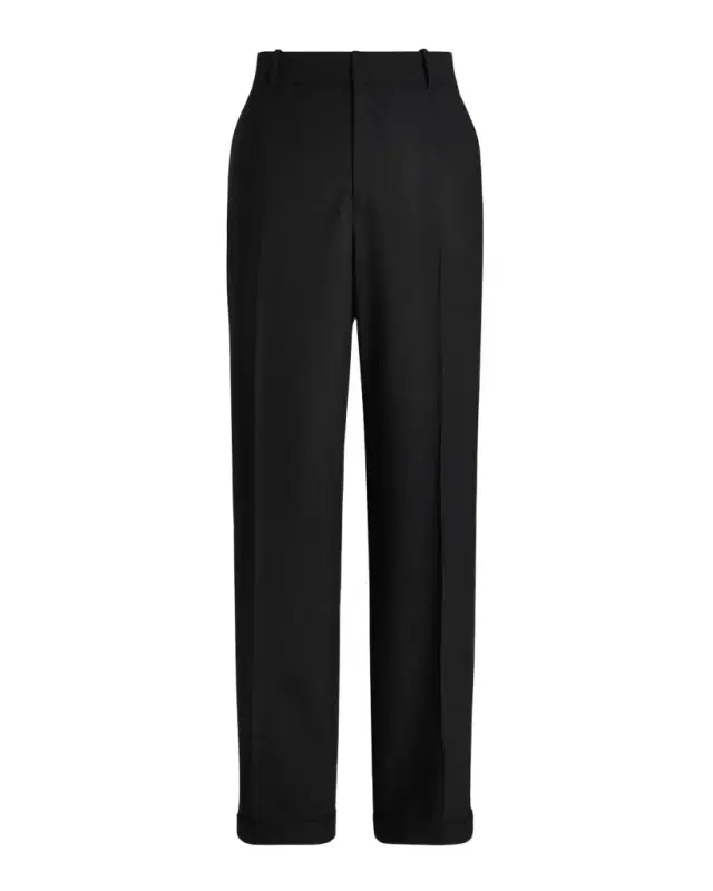 High Rise Relaxed Straight-Leg Trousers