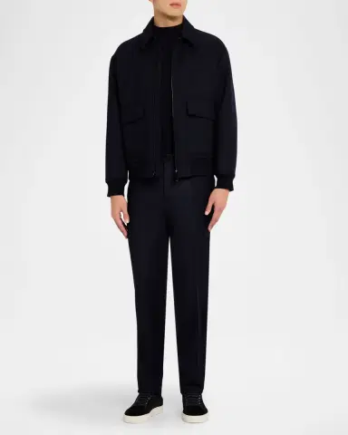 Theory Men's Modern Aviator Jacket in Dapper Wool | Thumbnail 2 Theory Men's Modern Aviator Jacket in Dapper Wool | Thumbnail 2