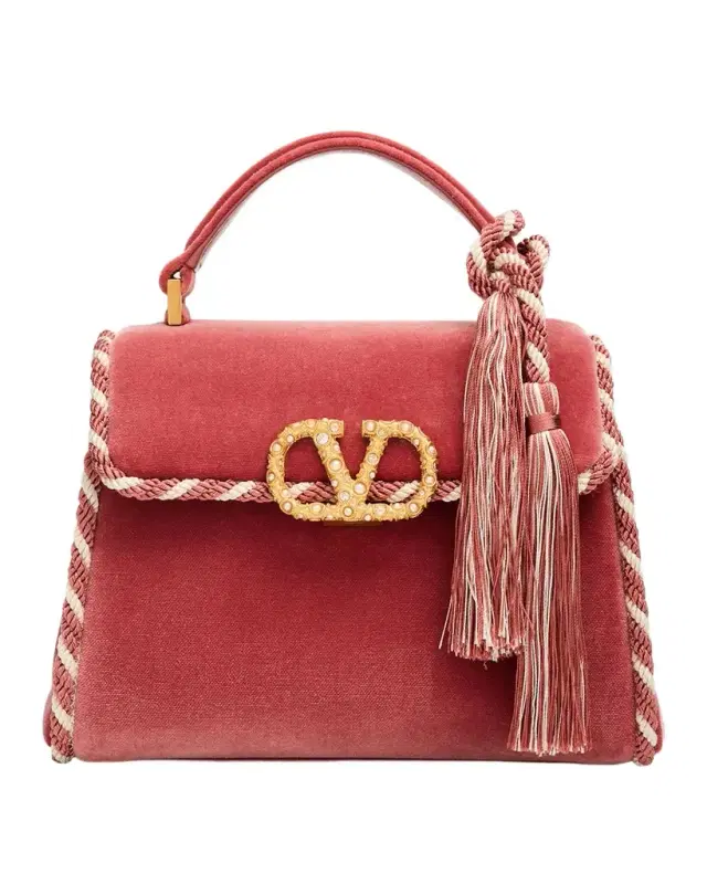 VSLING Mini Velvet Top-Handle Bag