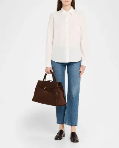 Veronica Beard Dash Large Belted Suede Shoulder Bag | Thumbnail 5 Veronica Beard Dash Large Belted Suede Shoulder Bag | Thumbnail 5