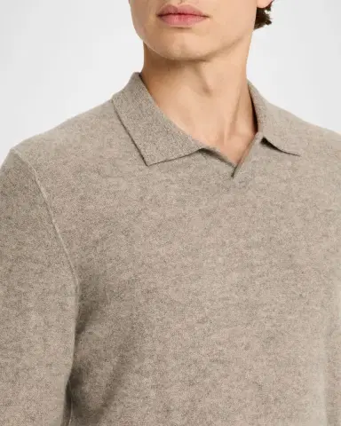 Vince Men 's Boiled Cashmere Polo Shirt | Thumbnail 5