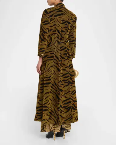 Ganni Tiger-Print Denim Maxi Dress | Thumbnail 3 Ganni Tiger-Print Denim Maxi Dress | Thumbnail 3