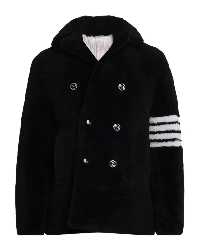 Thom Browne Men 's Shealing 4-Bar Unconstructed Peacoat
