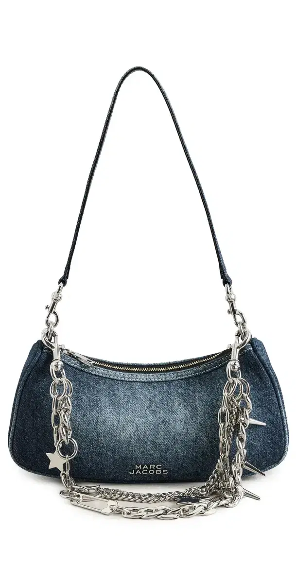 The Faded Denim Charm Shoulder Bag Faded Vintage Indigo One Size