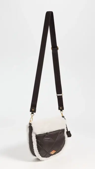 MZ Wallace Crosby Lock Saddle Bag Shearling/Walnut One Size | Thumbnail 4 MZ Wallace Crosby Lock Saddle Bag Shearling/Walnut One Size | Thumbnail 4