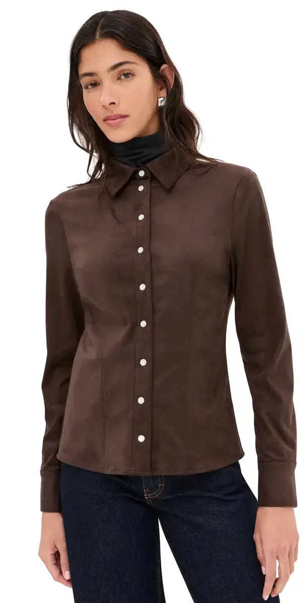Jolene Faux uede hirt Coffee