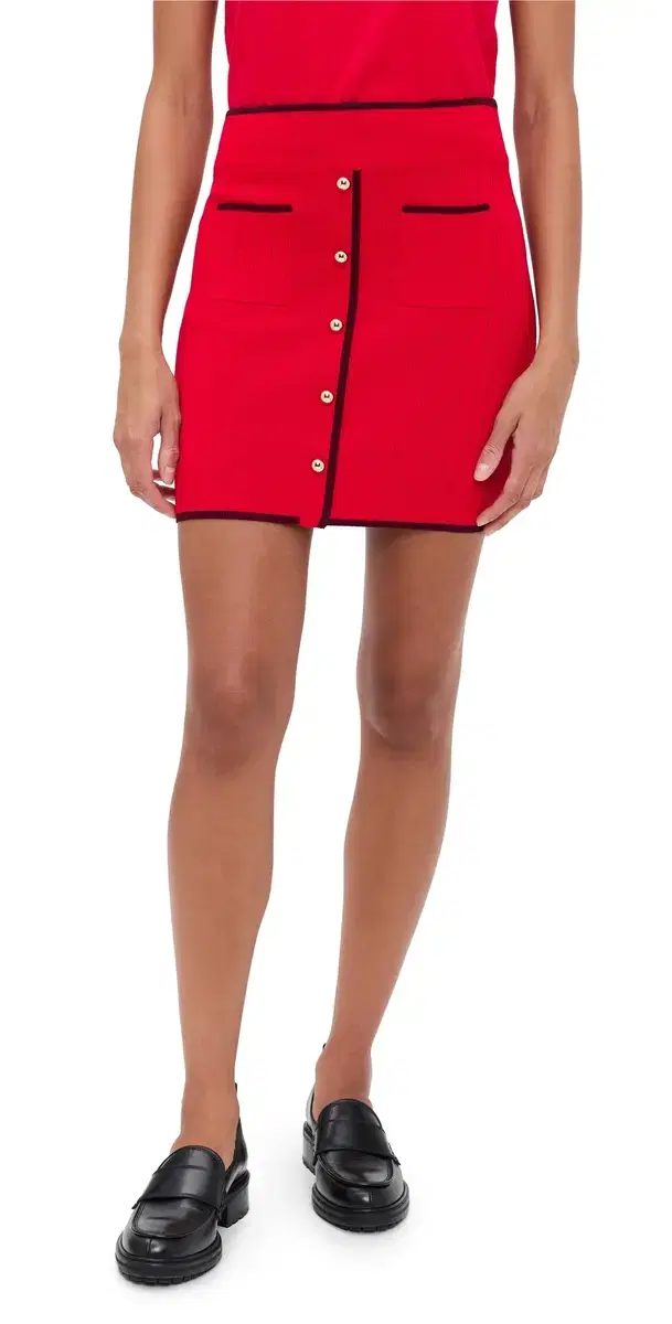LE BOP Diana Knit kirt Red