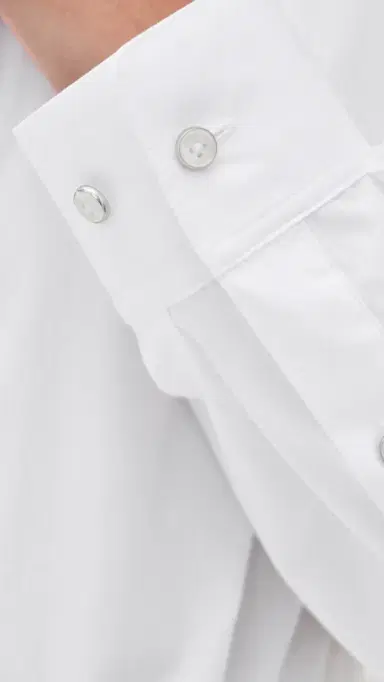 Helmut Lang Cropped Gathered Shirt White | Thumbnail 6