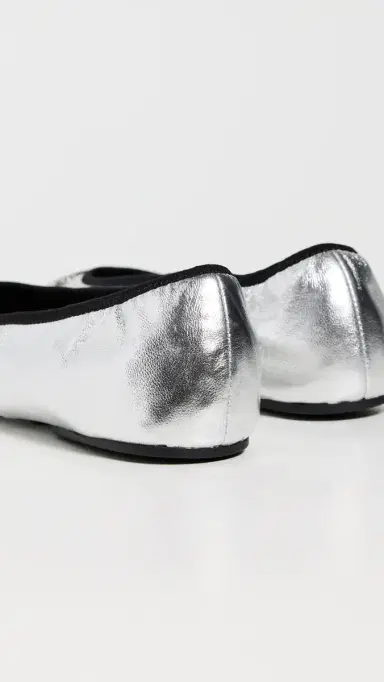 Tory Burch Reva Travel Ballet Flats Silver 5 | Thumbnail 3