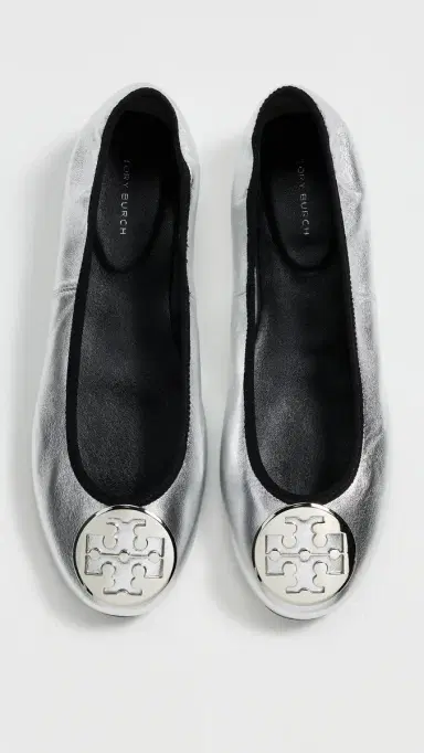 Tory Burch Reva Travel Ballet Flats Silver 5 | Thumbnail 4