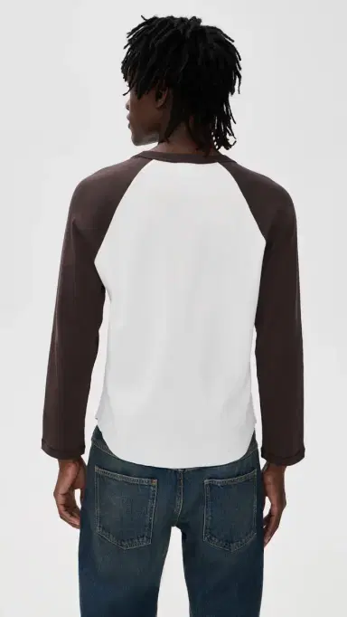 A.P.C. A. P.C. Raglan Long Sleeve Tee Bld Beige/Brown | Thumbnail 3 A.P.C. A. P.C. Raglan Long Sleeve Tee Bld Beige/Brown | Thumbnail 3