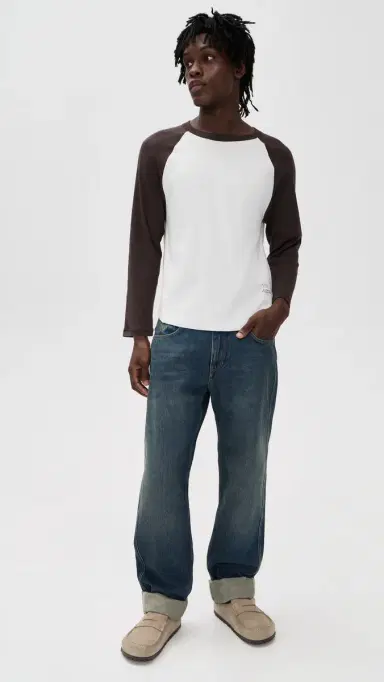 A.P.C. A. P.C. Raglan Long Sleeve Tee Bld Beige/Brown | Thumbnail 5 A.P.C. A. P.C. Raglan Long Sleeve Tee Bld Beige/Brown | Thumbnail 5