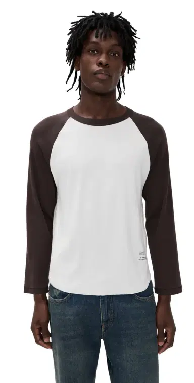 A.P.C. A. P.C. Raglan Long Sleeve Tee Bld Beige/Brown | Thumbnail 1 A.P.C. A. P.C. Raglan Long Sleeve Tee Bld Beige/Brown | Thumbnail 1