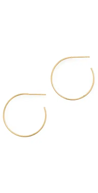 Gwen Beloti Sherry Hoops 1.0 Gold One Size | Thumbnail 1