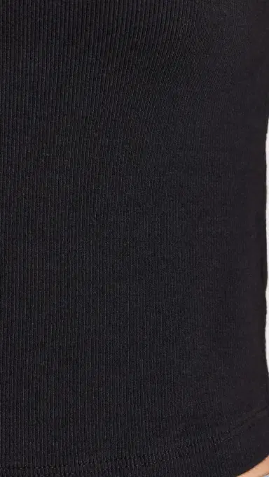 perfectwhitetee Blondie Structured Rib Bra Friendly Tank True Black | Thumbnail 6