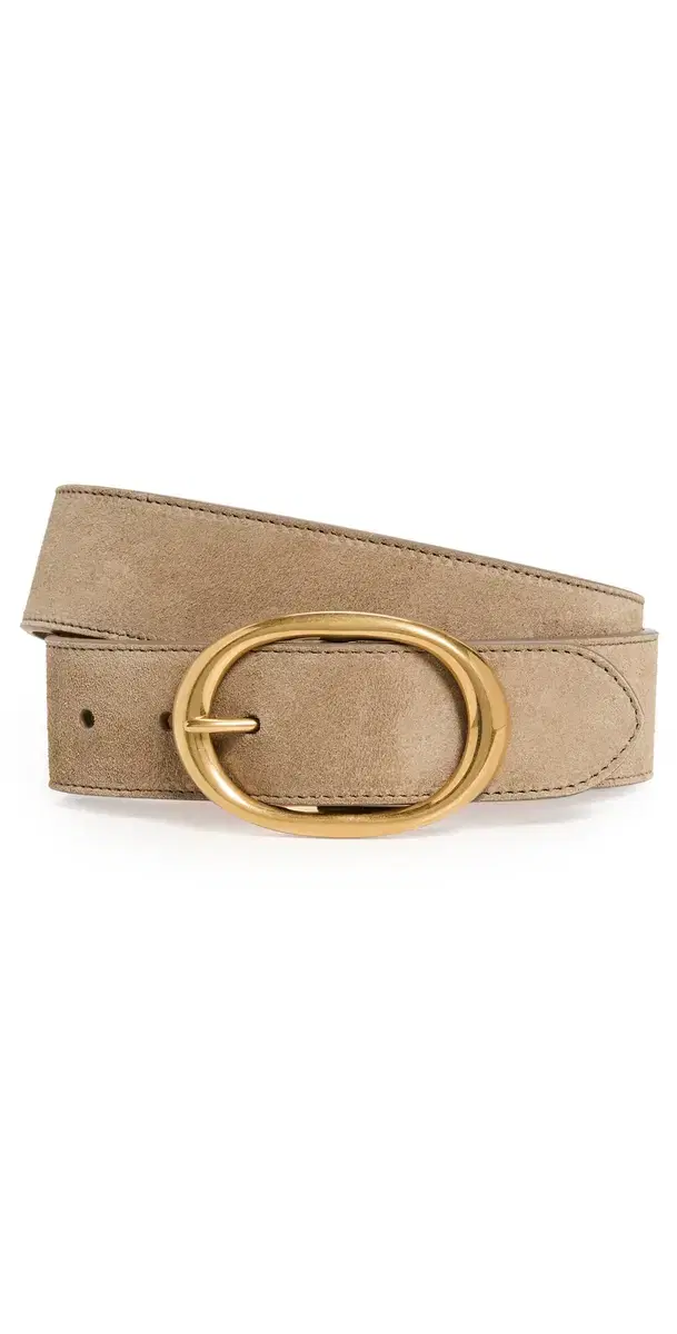 Wide Suede Belt Petrified Oak