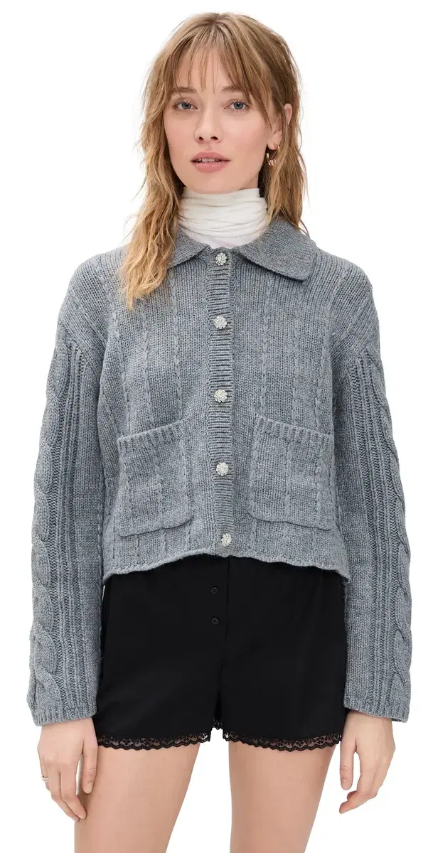 LE BOP onroe Cardigan Heather Grey