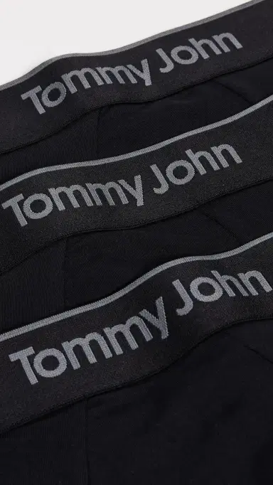 Tommy John econd kin Briefs 3 Pack Black | Thumbnail 4