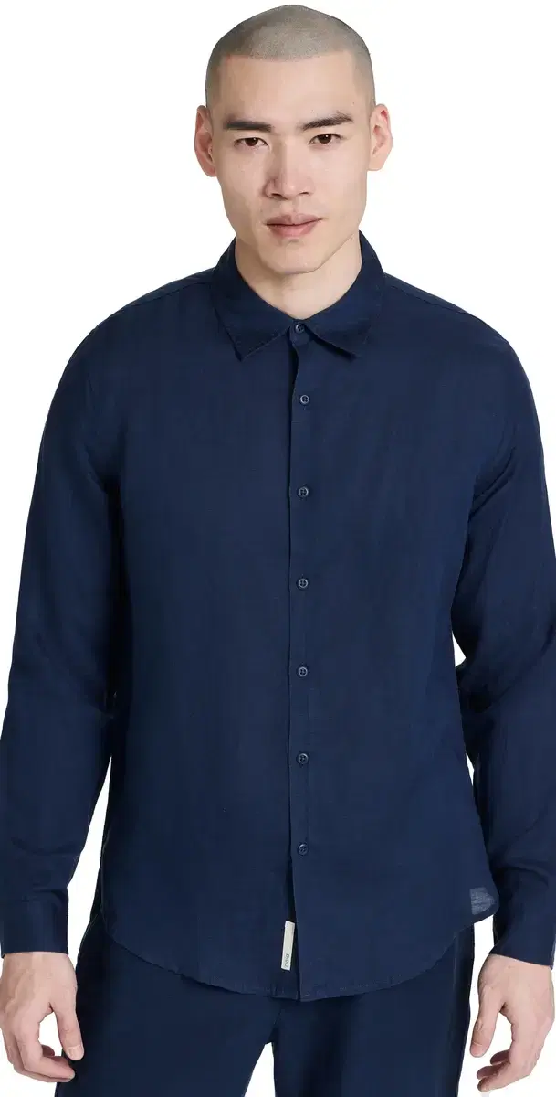 Onia Air Linen Long leeve hirt Deep Navy
