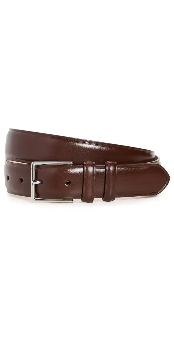 Leather Classic Suit Belt Chocolate