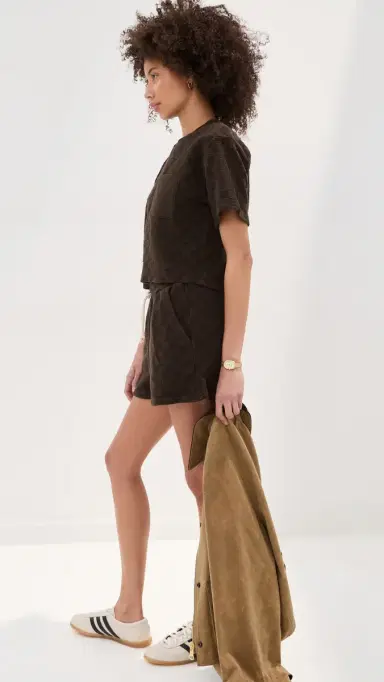 State & Lake Sofia Cropped Top Chocolate | Thumbnail 4 State & Lake Sofia Cropped Top Chocolate | Thumbnail 4