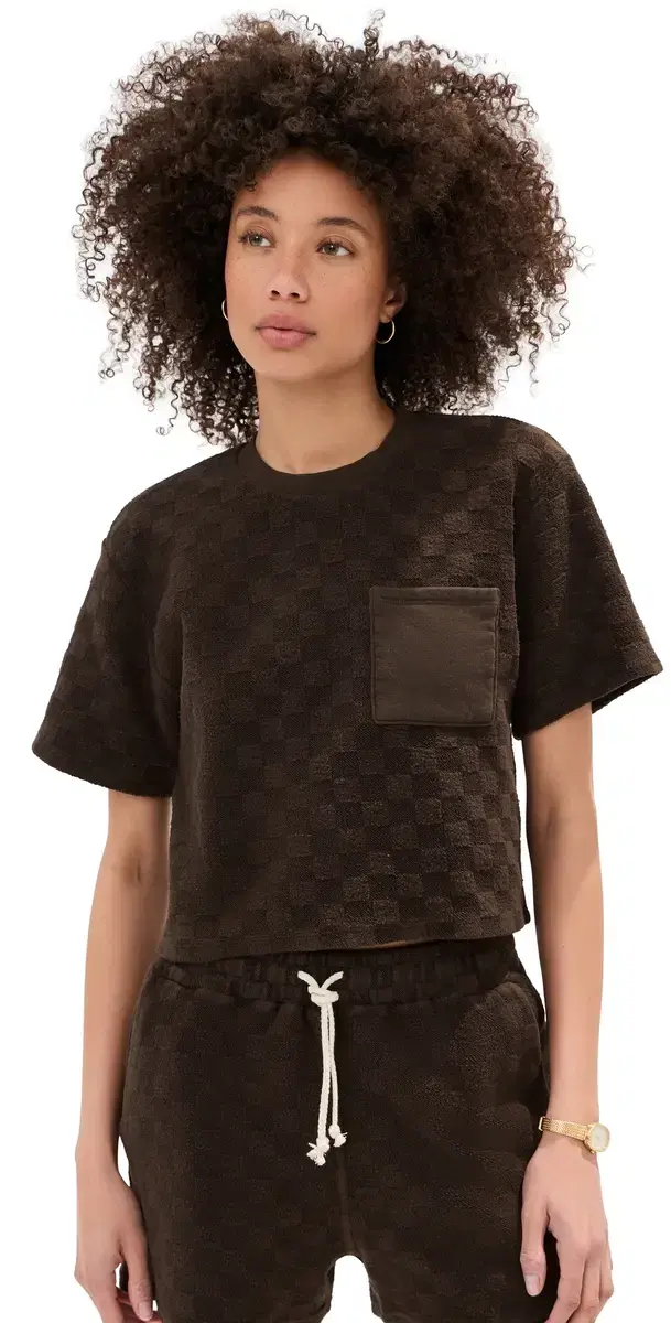 ofia Cropped Top Chocolate