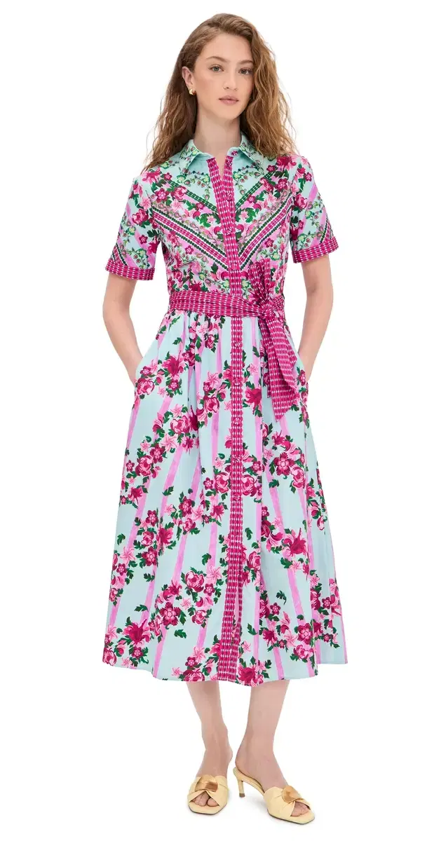 SALONI Vivienne Dress Bellis Ornamental Plmt